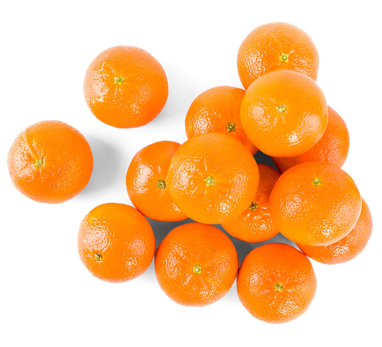 Photo of a group of clementines/mandarins.